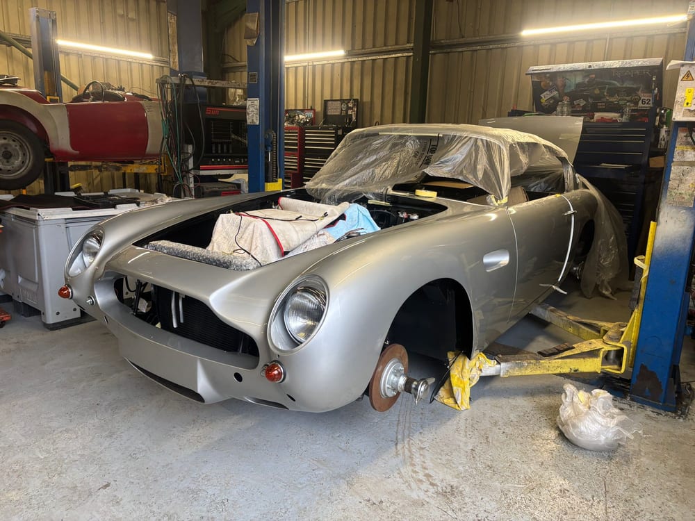 The body back in Silver Birch after its bare-metal respray.